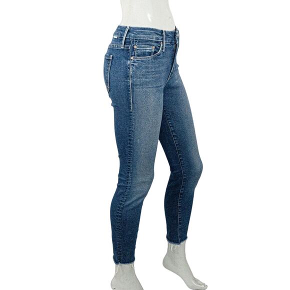 MOTHER Denim Looker Ankle Fray Jeans Buck Stops Here Size 25 - Picture 5 of 11